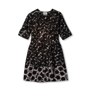 Black/White Shibori Print Shirt Dress - Thakoon